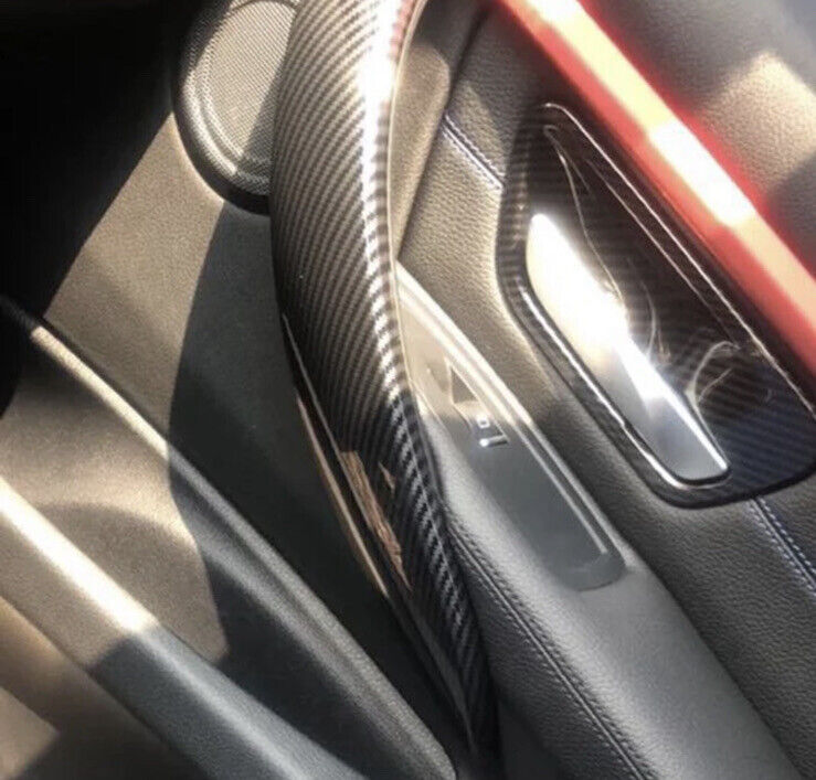 BMW 3 Series 4 Series Carbon Fibre Effect Interior Door Grab Handle Covers 4pcs
