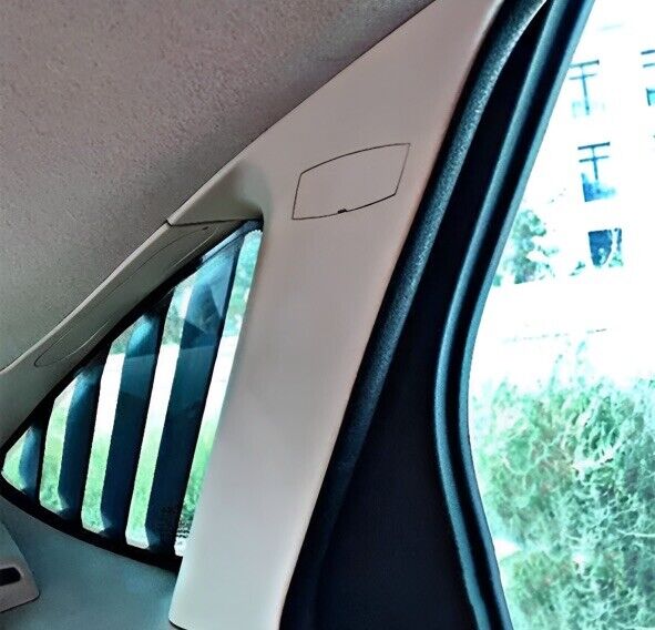 Ford Focus MK2 2005-2012 Gloss Black Rear Side Window Louver Vents Covers 2pcs