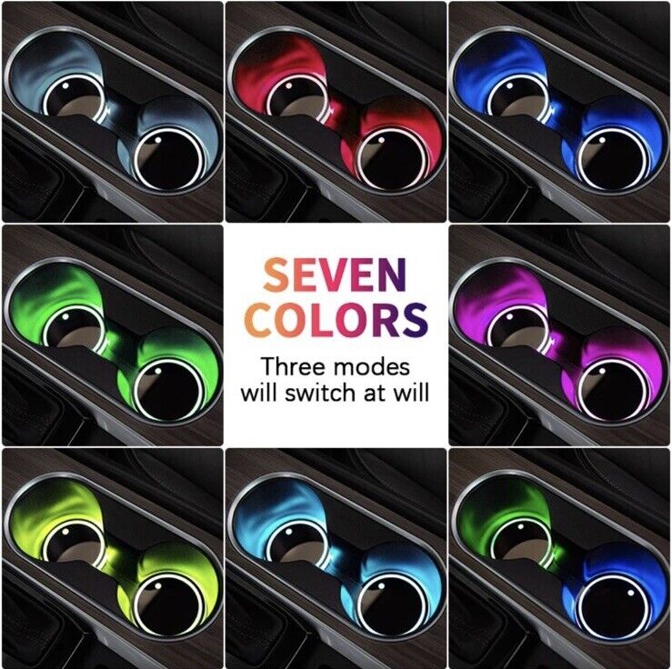 VXR Wireless Light Up RGB LED Drink Coaster Mat For Vauxhall Astra Corsa VXR