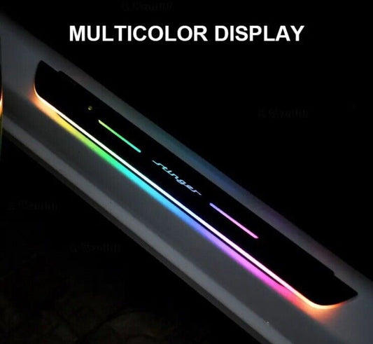 Kia Stinger Wireless LED Colour Change Door Sill Protectors Scuff Plates