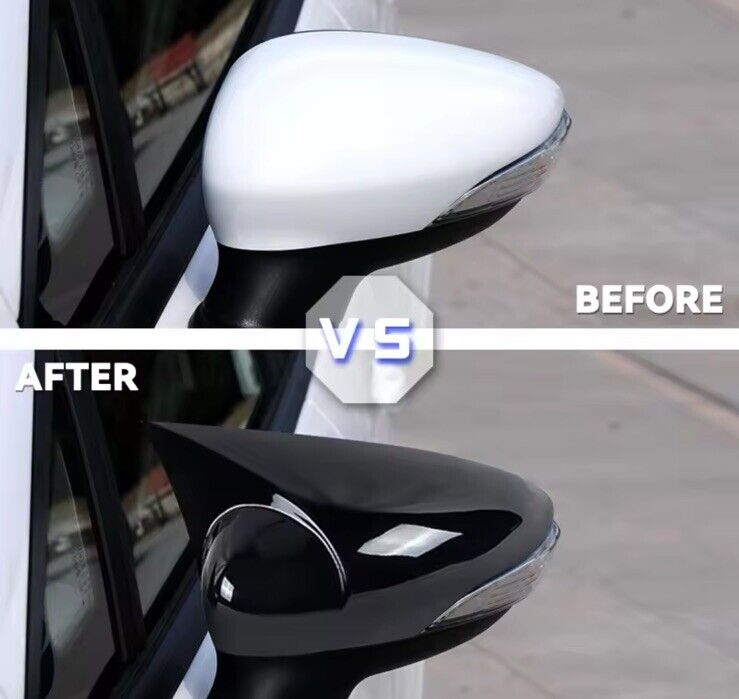 Ford Fiesta MK7/7.5 2008-2017 Gloss Black M Style Sport Wing Mirror Caps Covers