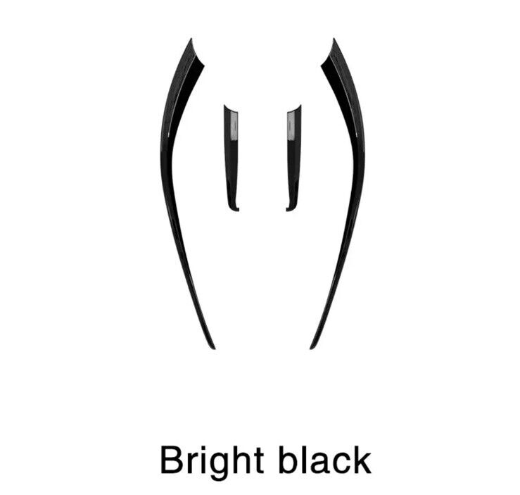 Ford Focus RS MK3 Gloss Black Front Bumper Canards Aero Kit Accents 4pcs