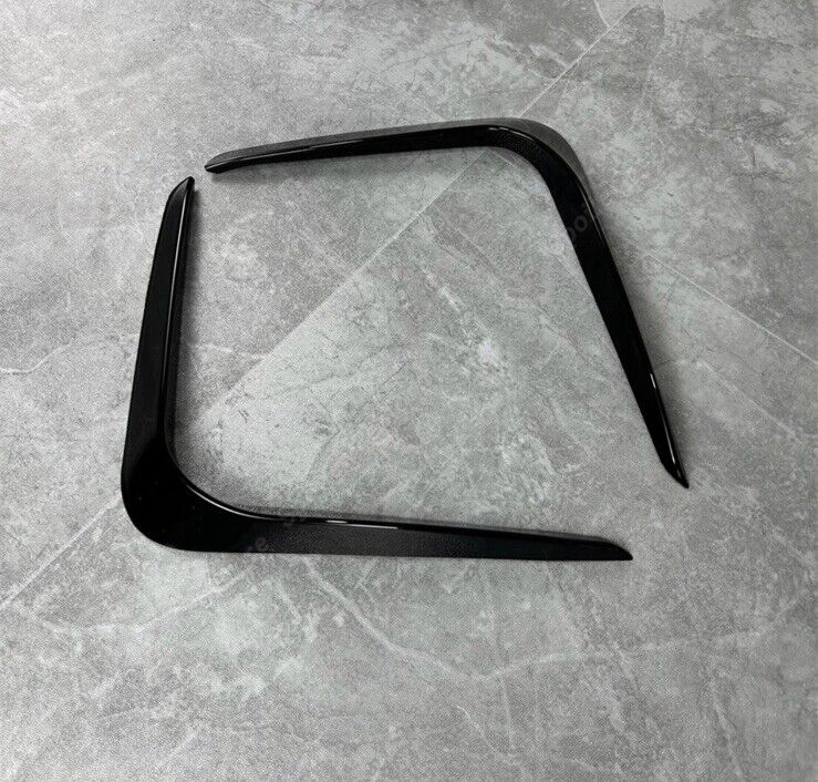 BMW 4 Series 2021-2024 Gloss Black Front Bumper Side Grille Vent Canards 2pcs