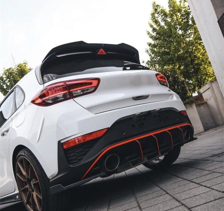 Hyundai I30 N MK3 Gloss Black Spoiler Extension Rear Wing Lip Rear Roof Spoiler