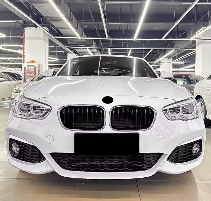 BMW 1 Series F20 F21 2015-2019 M Sport Matt Silver Fog Light Canards Surrounds