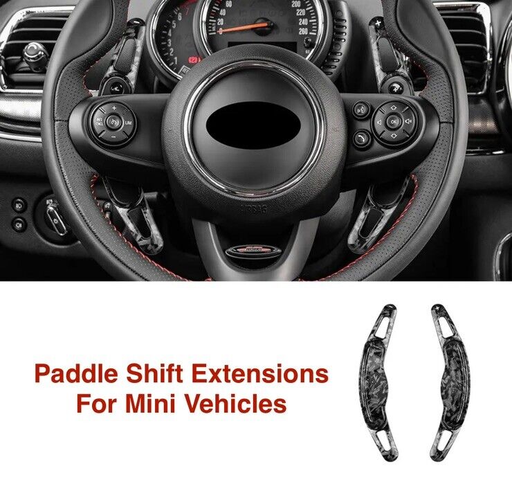 Mini Cooper S JCW One Clubman Steering Paddle Shift Extensions Forged Carbon