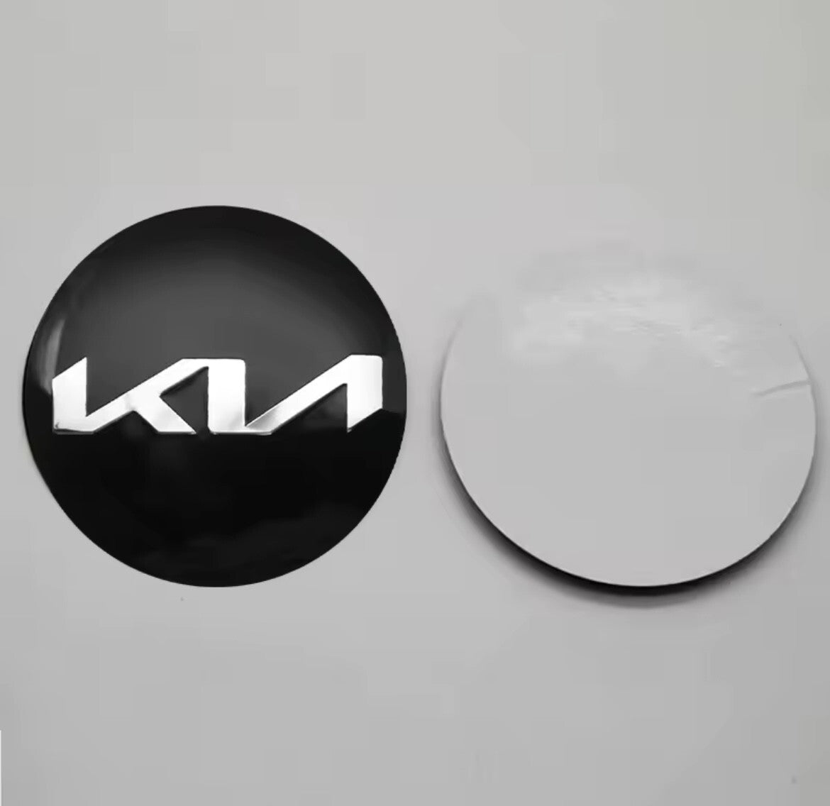 Kia 56mm Wheel Centre Cap Overlays Black Silver For Kia Rio Sportage Ceed Soul