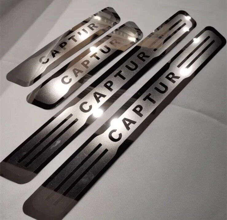 Renault Captur Stainless Steel Door Sill Protector Strips Scuff Plates 4pcs