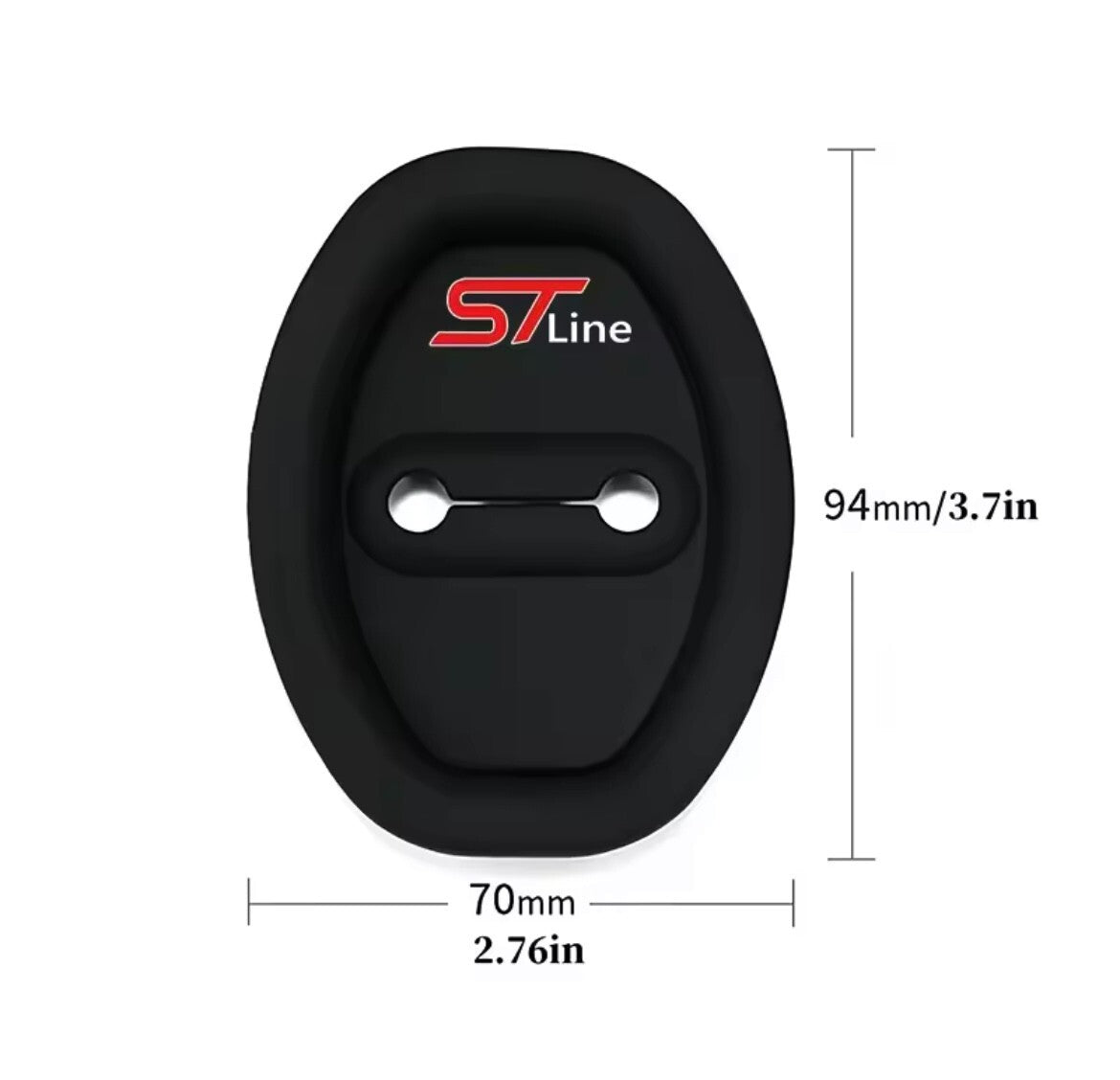 Ford ST Line Black Silicone Door Lock Protector Covers For Ford Fiesta Focus 4pc