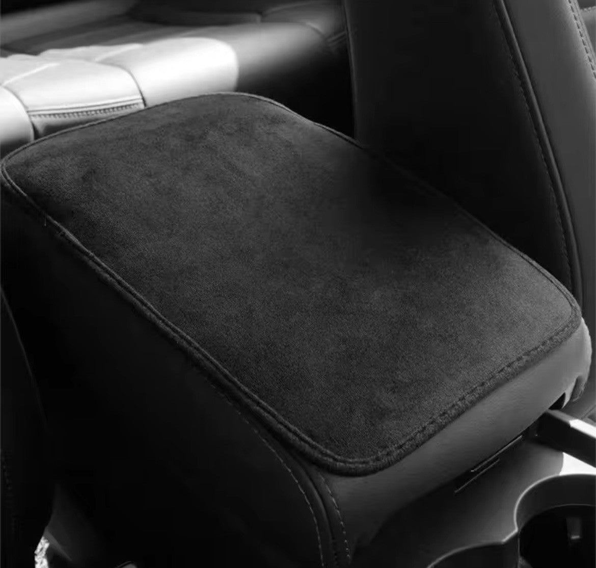 Black Suede Armrest Cover For Ford Fiesta Focus Puma Kuga Ranger Mondeo