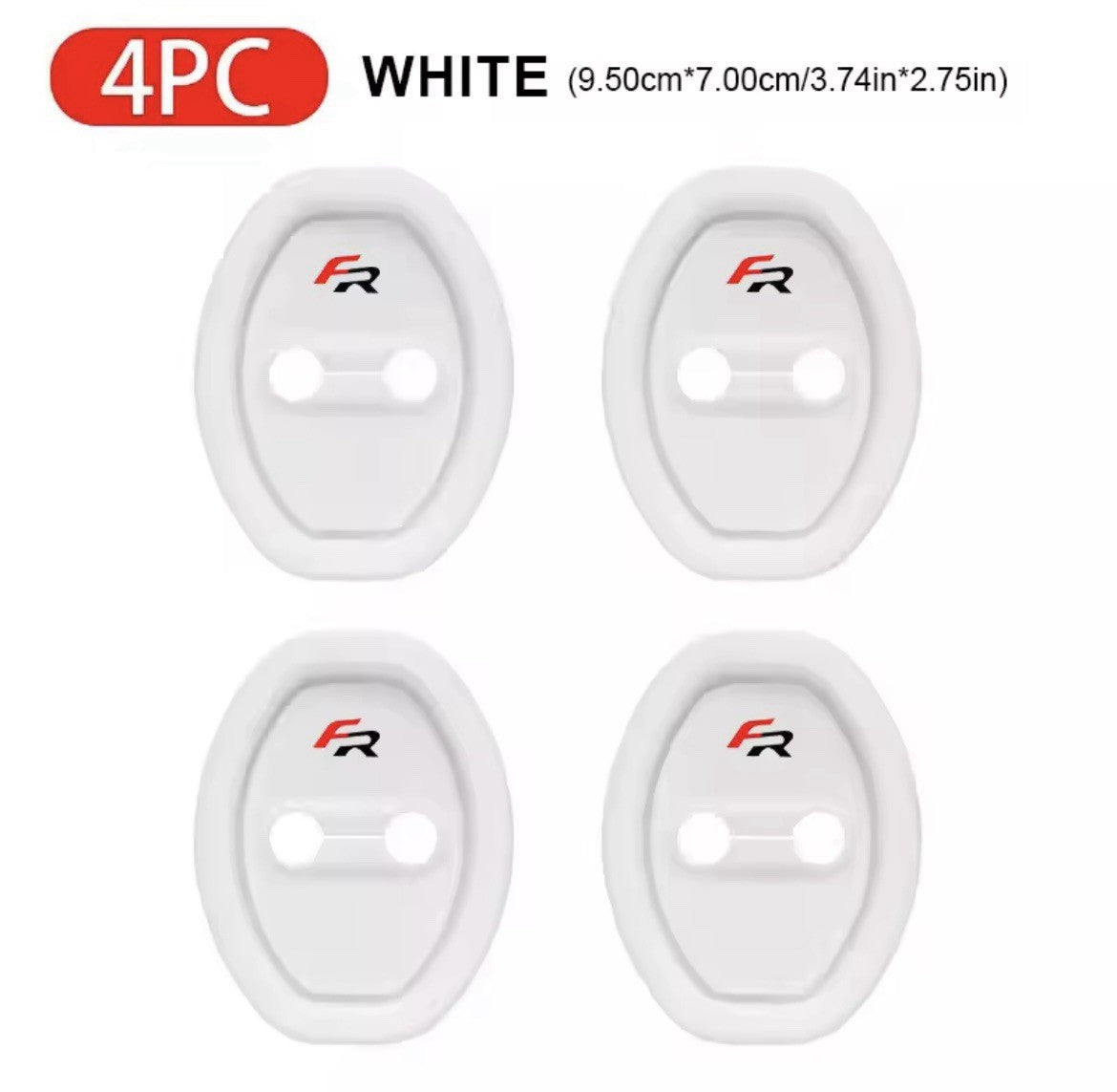 Seat FR White Silicone Door Lock Protector Covers Leon Ibiza Altea FR 4pcs