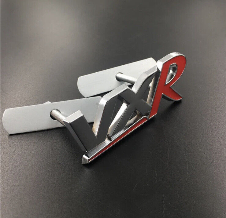 Metal Vauxhall VXR Grille Badge For Vauxhall Corsa Astra Chrome & Red