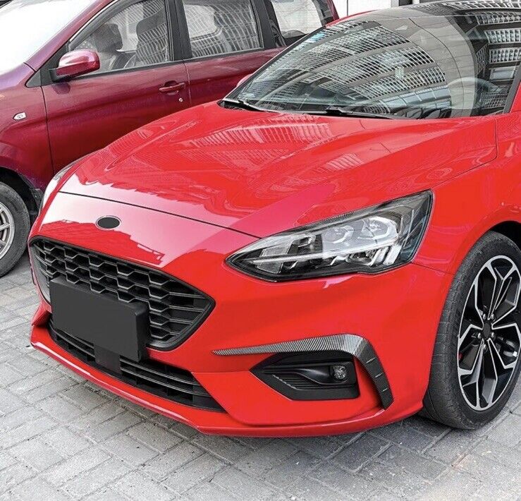 Ford Focus ST Line MK4 2019-2022 Carbon Fibre Effect Front Bumper Canards 2pcs