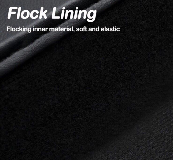 Ford RS Leather Seatbelt Cover Pads For Ford Focus RS Black & Red 2pcs