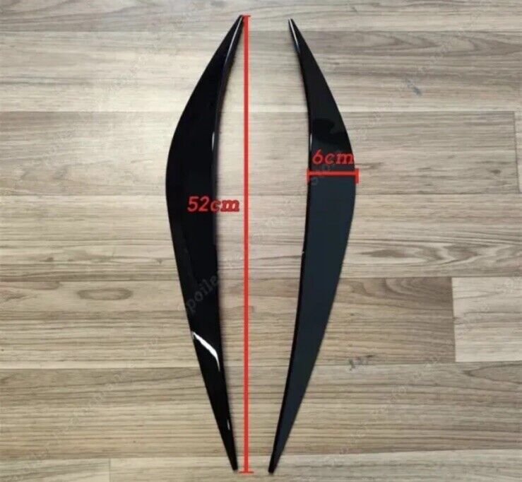 BMW 1 Series F40 2019-2023 Gloss Black Headlight Eyelids & Front Bumper Canards