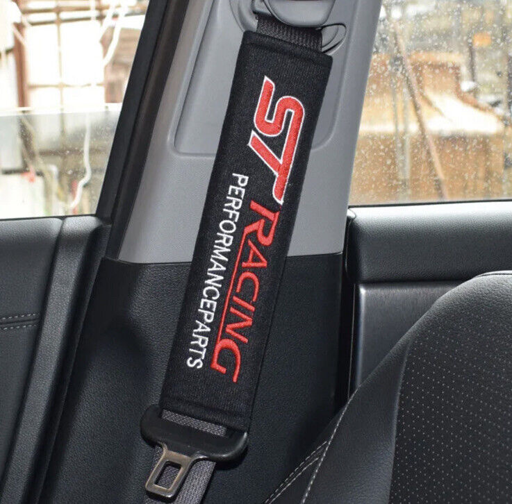 2pcs ST Racing Seatbelt Cover Shoulder Pads For Ford Fiesta Focus Puma ST