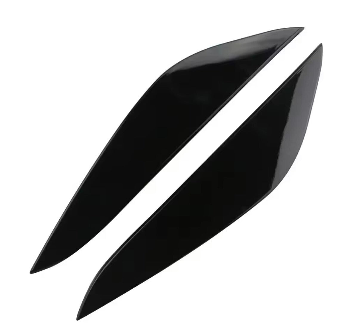 Tesla Model 3 Model Y 2017-2023 Gloss Black Headlight Eyelids Eyebrows 2pcs
