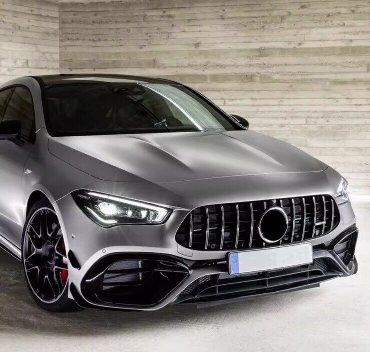 Gloss Black Front Bumper Canards For Mercedes CLA45 AMG C118 2020 2021 4pcs