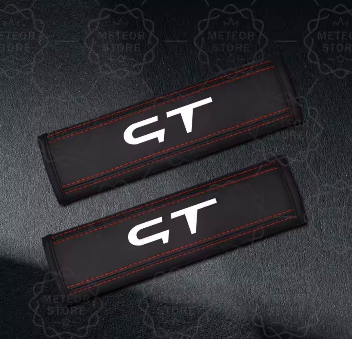 Renault GT PU Leather Seatbelt Shoulder Cover Pads Interior Clio Megane 2pcs