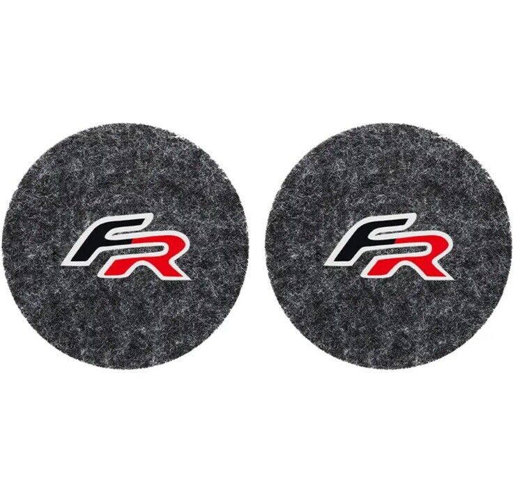 Seat FR Anti-Slip Drink Coaster Mat For Seat Ibiza Leon Arona Ateca FR 2pcs