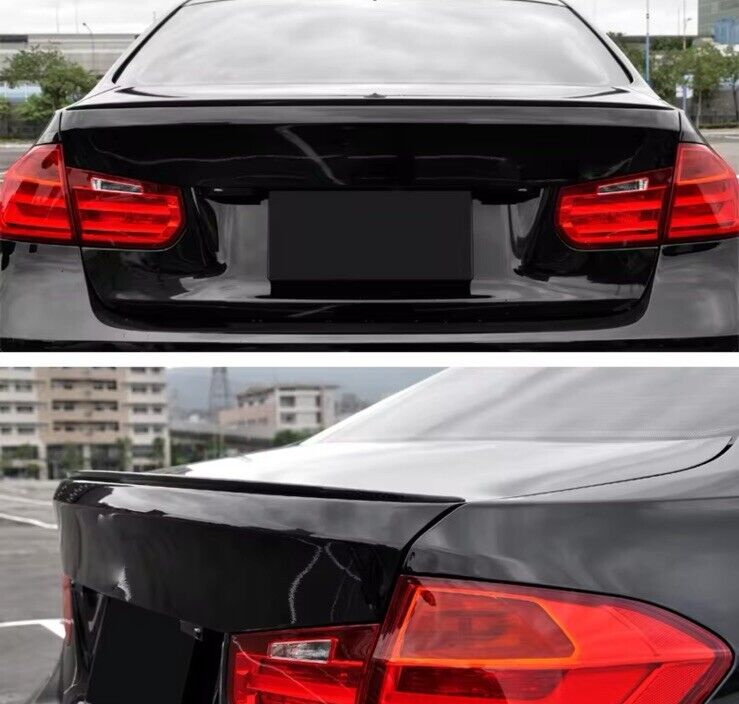 BMW 3 Series F30 2013-2019 TPU Flexible Gloss Black Spoiler Extension Wing Lip
