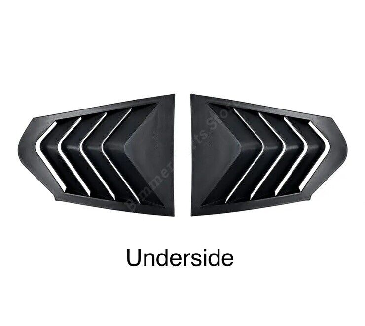 BMW 1 Series F40 2019-2024 Gloss Black Rear Side Window Louver Vent Covers 2pcs