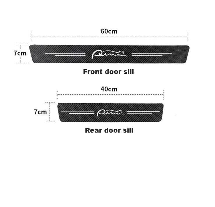 Ford Puma Carbon Fibre Effect Adhesive Door Sill Overlay Strips For Ford Puma