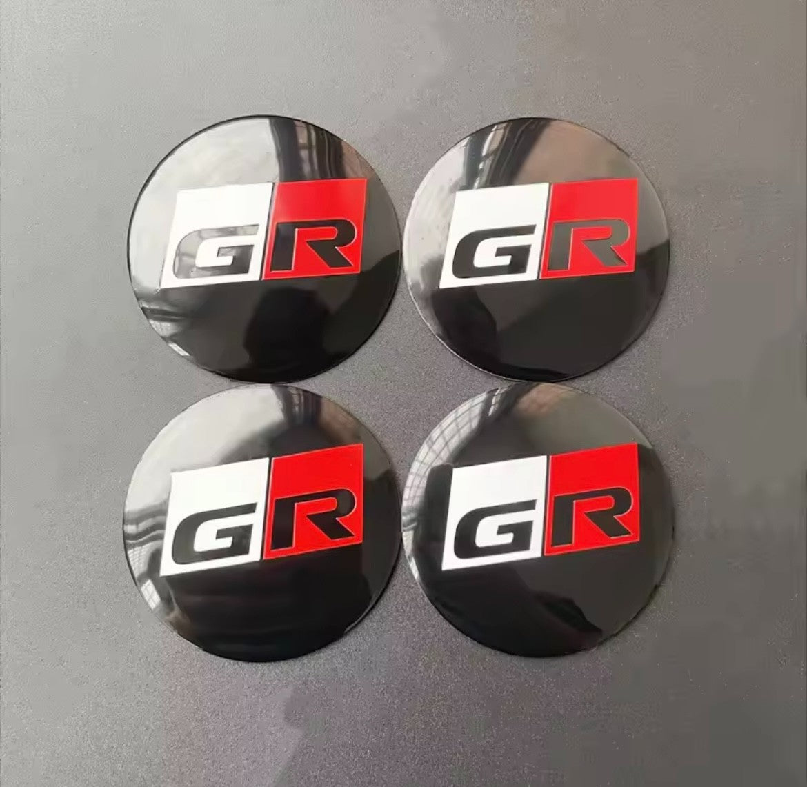 Toyota GR Sport Wheel Centre Cap Overlay Covers 56mm 4pcs Hub Caps