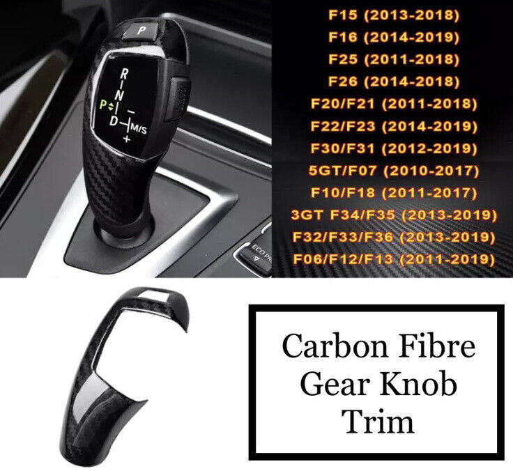 BMW 1 2 3 4 5 6 X Series Carbon Fibre Gear Knob Shift Cover Trim Automatic