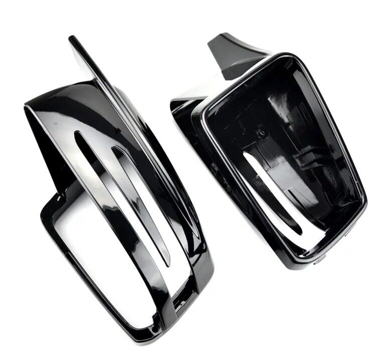 Mercedes A B C CLA E GLA Class Gloss Black Wing Mirror Caps Covers Blade Style