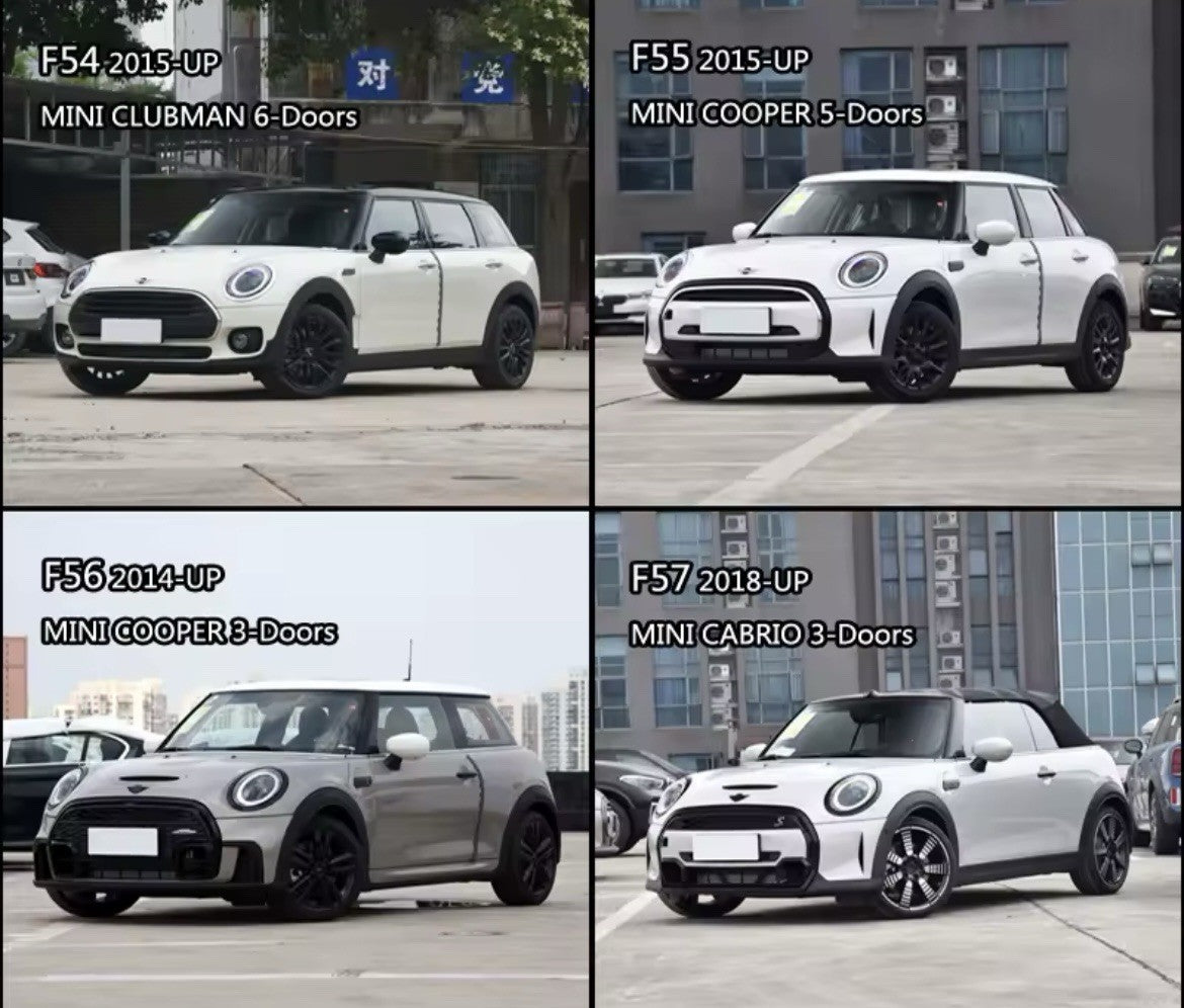 Mini Cooper F54 F55 F56 F57 Gloss Black Headlight Eyelids Eyebrows 2pcs