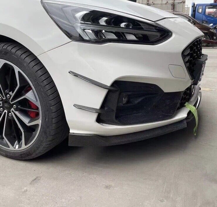 Ford Focus ST ST Line MK4 2018-21 Carbon Fibre Effect Front Bumper Canards 4pcs