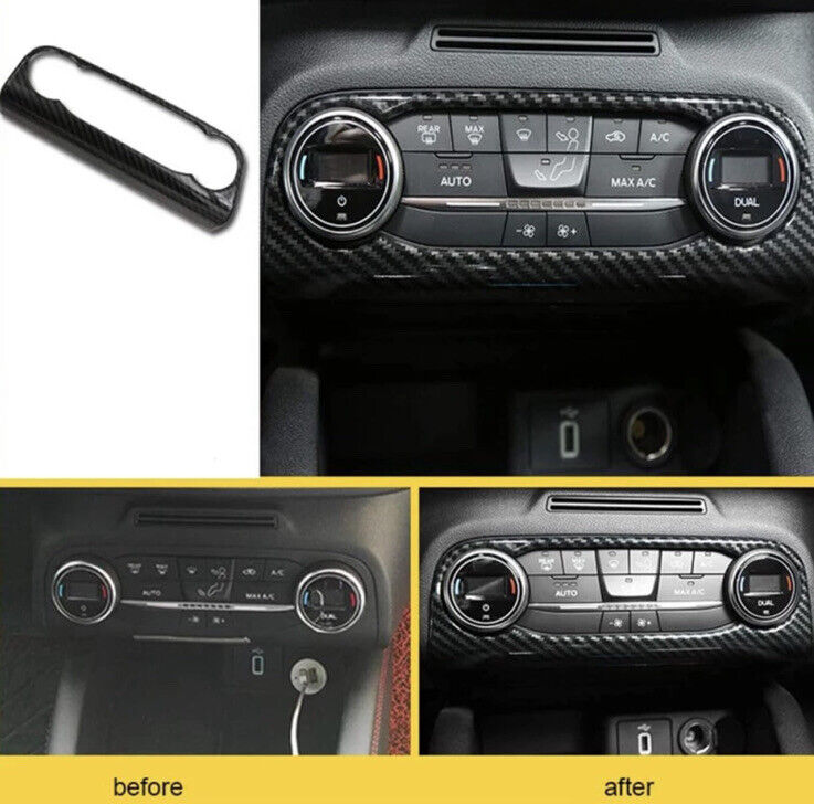 Ford Focus MK4 Carbon Fibre Effect Central Dash Air Con Control Cover Trim
