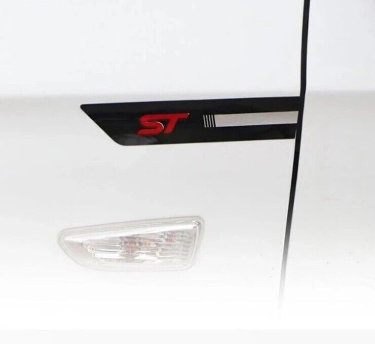 Ford ST Side Fender Wing Vinyl Overlays For Ford Fiesta Focus Puma ST 2pcs