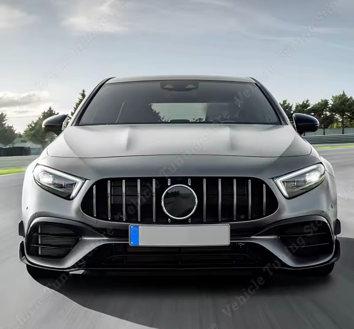 Mercedes A Class W177 V177 2019-2022 A35 AMG Gloss Black Front Splitter Aero Lip