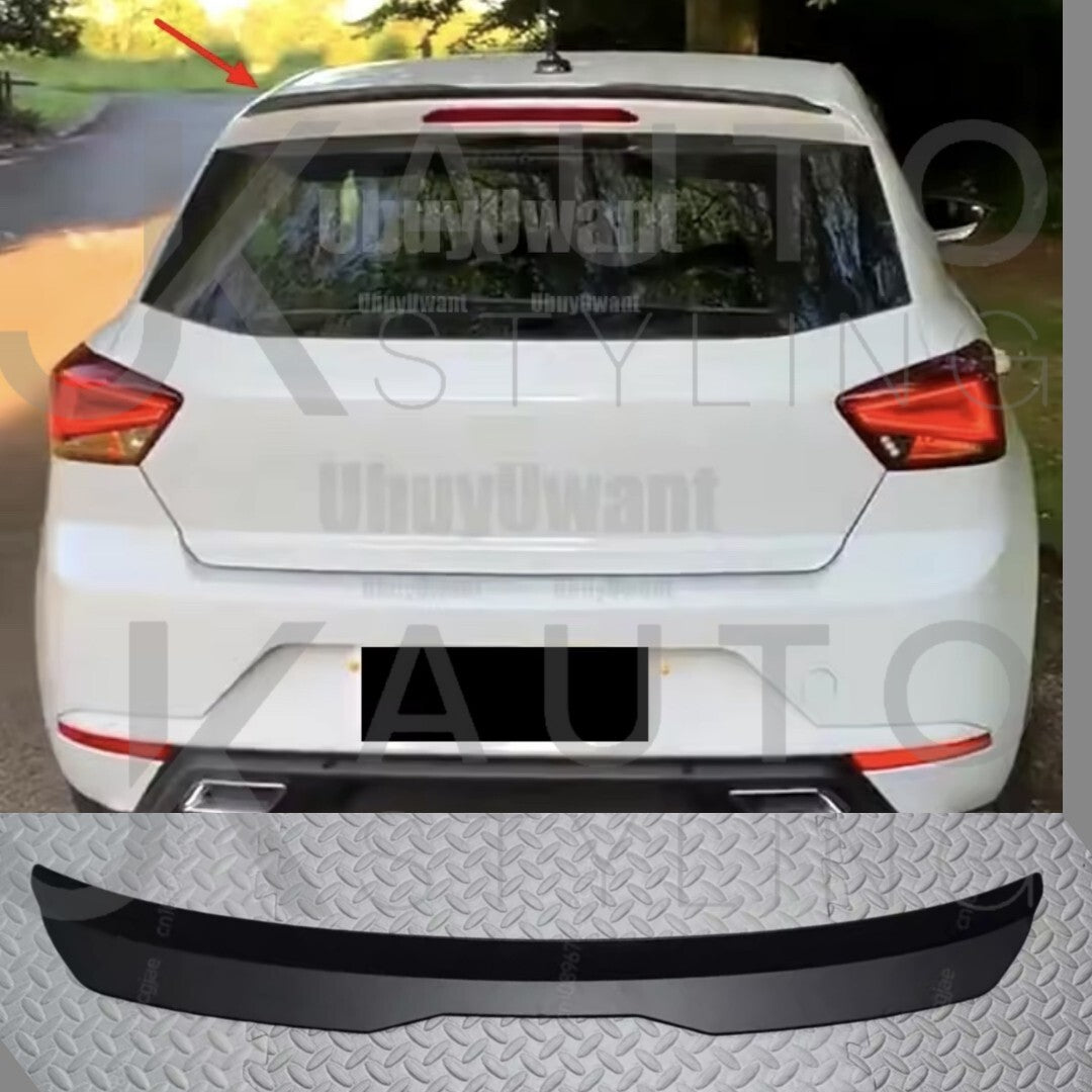 Seat Ibiza MK5 6F 2017-2021 Matt Black Spoiler Extension Rear Wing Lip Roof