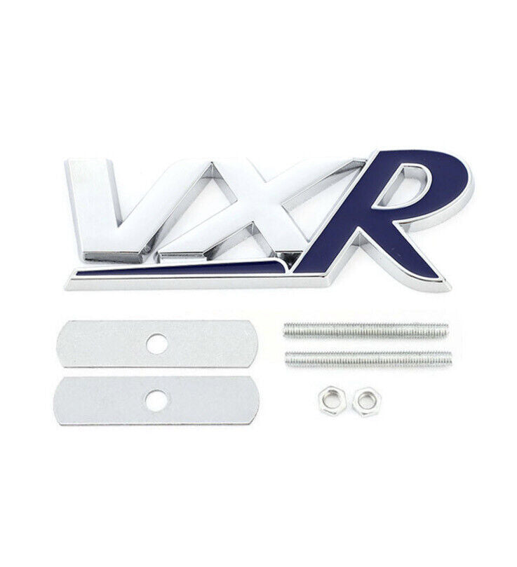 Metal Vauxhall VXR Grille Badge For Vauxhall Corsa Astra Chrome & Blue