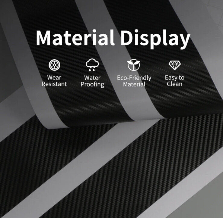 Kia Sportage Carbon Fibre Effect Adhesive Door Sill Overlay Strips Vinyl 4pcs