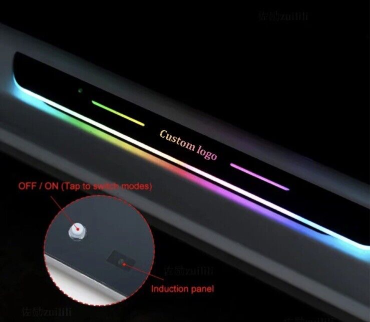 Kia Stinger Wireless LED Colour Change Door Sill Protectors Scuff Plates