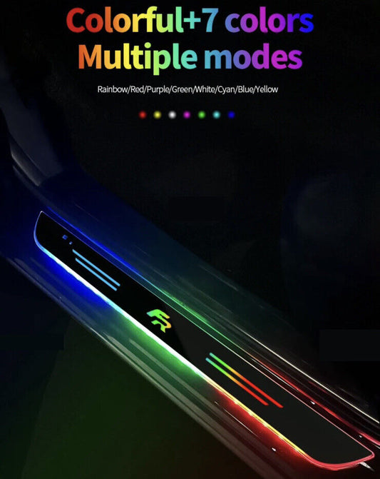 Seat FR LED Colour Change Door Sill Protector Scuff Plates Seat Leon Ibiza Ateca