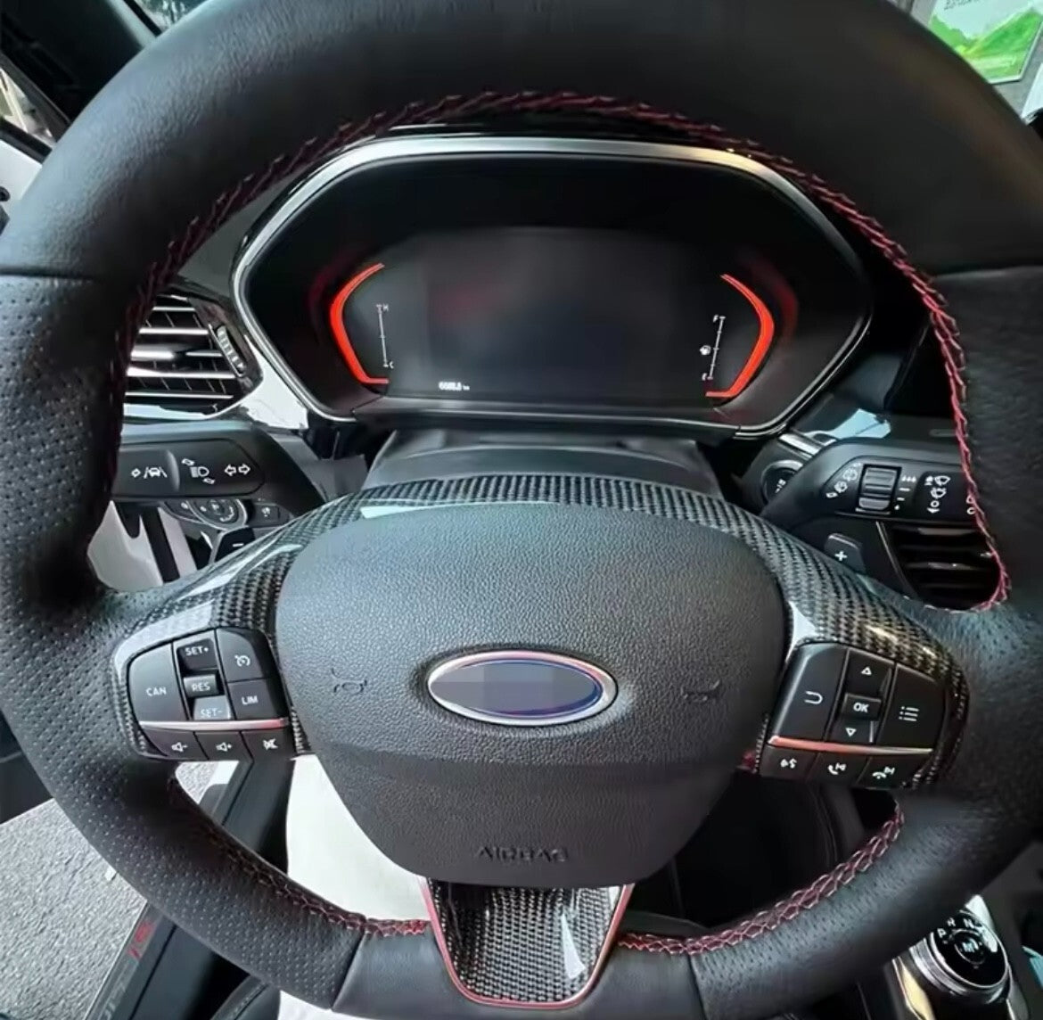 Ford Focus MK4 Fiesta MK8 ST Real Carbon Fibre Steering Wheel Trim Replacement