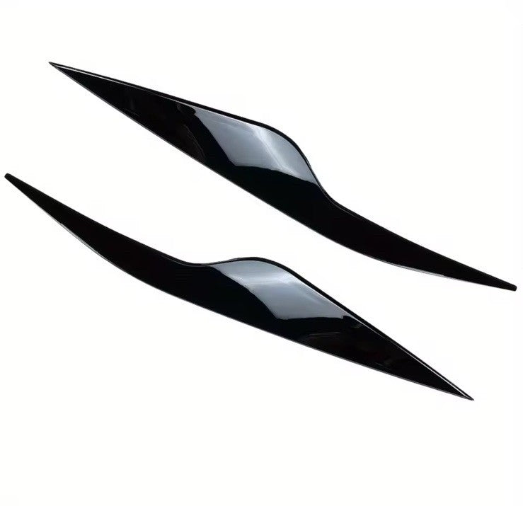 Ford Focus MK2 MK2.5 2008-2011 Gloss Black Headlight Eyelid Eyebrows 2pcs