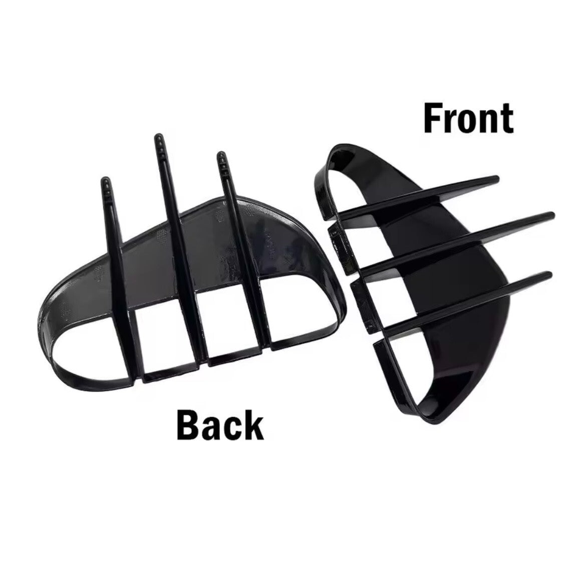 Kia Stinger 2018-2023 Gloss Black Front Fog Light Surround Frames Fins 2pcs