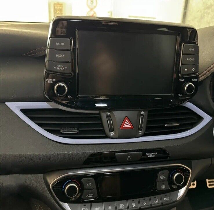 Performance Blue Centre Dash Air Vent Surround Overlay For Hyundai I30 N MK3