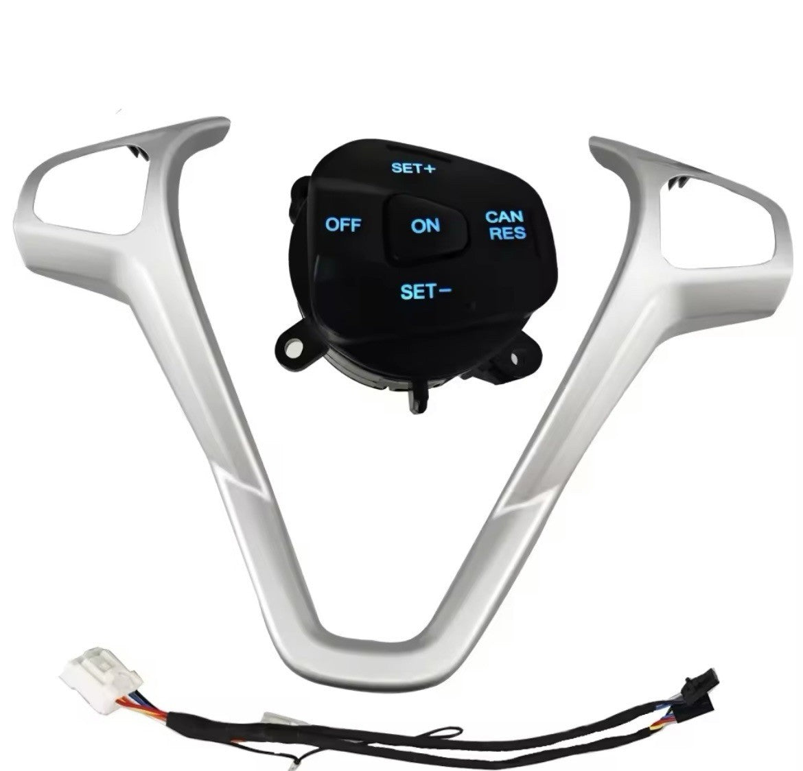 Blue Backlight Cruise Control Buttons Switch Frame Trim For Ford Fiesta MK7