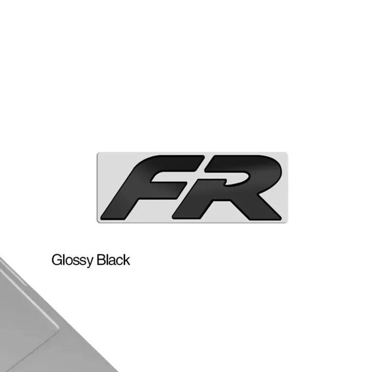 New Seat FR Badge Gloss Black Metal Boot Body Panel Adhesive Badge Ibiza Leon FR