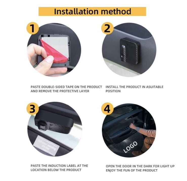 2pcs Wireless Nissan LED Laser Projector Welcome Puddle Lights For Nissan Cars