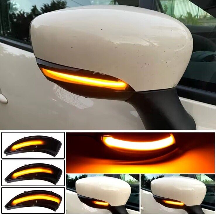 2pcs Renault Clio MK4 2012-2016 Dynamic LED Sequential Mirror Indicators Smoked
