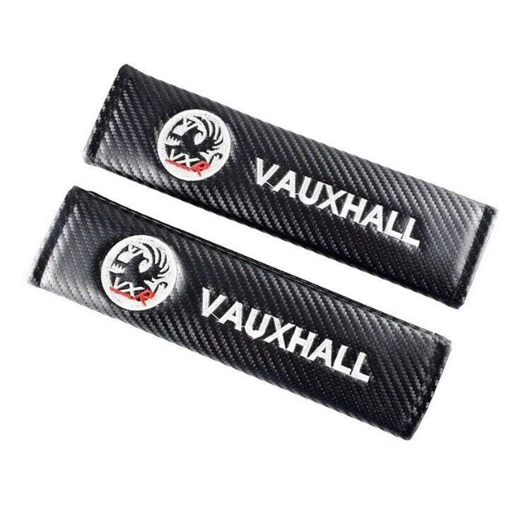 Vauxhall VXR Seatbelt Cover Pads PU Leather Carbon Effect Vauxhall Astra Corsa