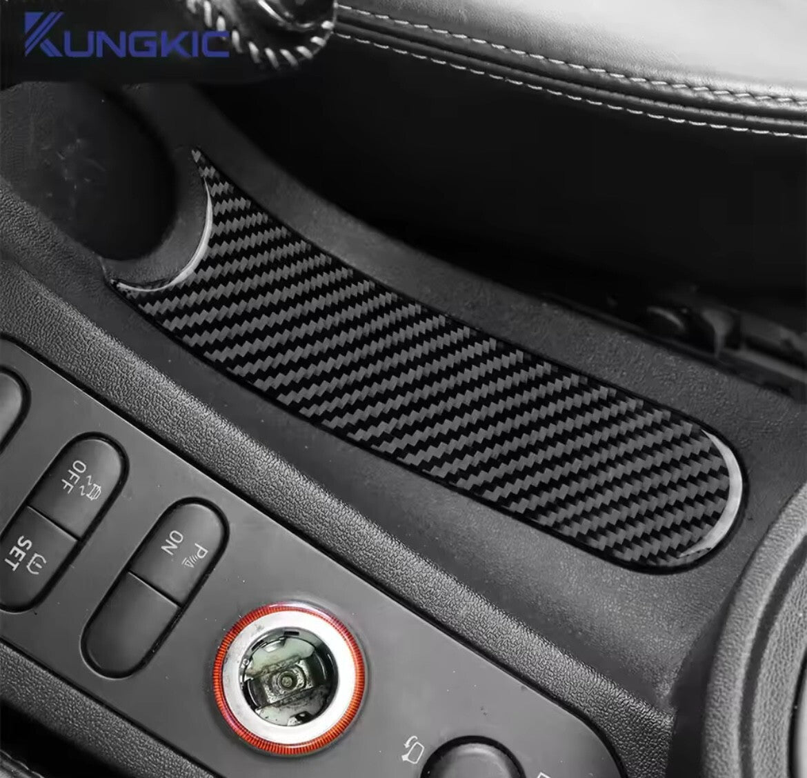 Seat Leon 2005-2012 Carbon Fibre Centre Console Handbrake Panel Trim Cover
